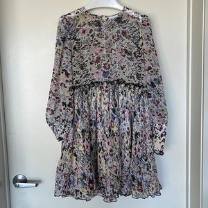 Ganni Pleated Georgette Dress